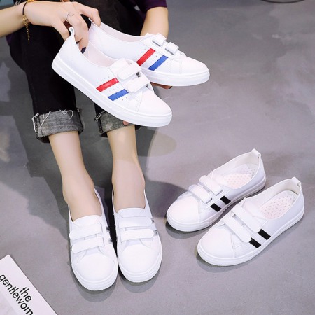 Breathable White Shoes Women's Spring and Summer New Flat Casual Shoes Female Students Bottom Shoes